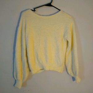 Forever21 White Backless Sweater